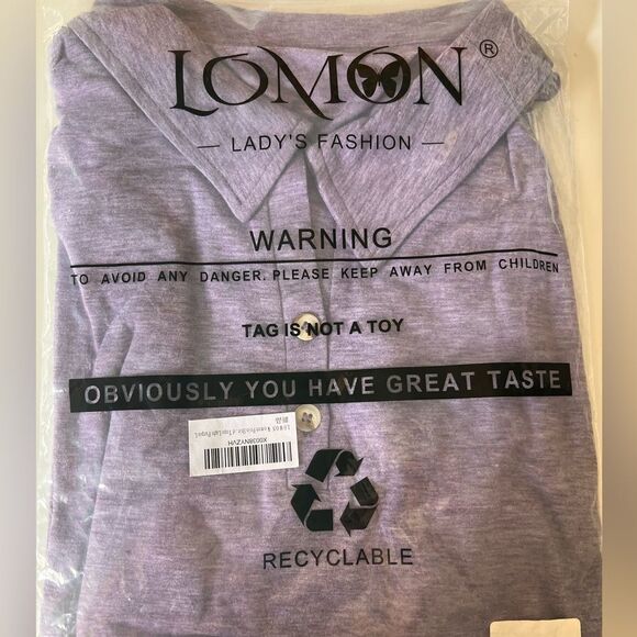 Womens Polo Shirts Button Down Collared Short Sleeve Tops V Neck  Blouses L. - Picture 7 of 9